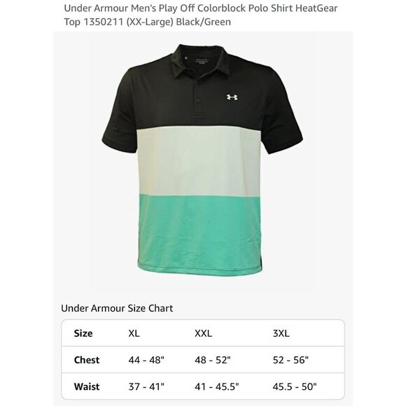 Under Armour The Playoff Polo Shirt Men’s 2XL Colorblock HeatGear Loose Fit $60 - Picture 12 of 12